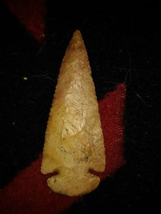 Illinois Authentic St.  Charles Dovetail Indian Arrowhead Artifact