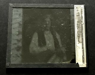1890s Native American Indian Sioux Chief Red Cloud Glass Photo Transparency - BB 4