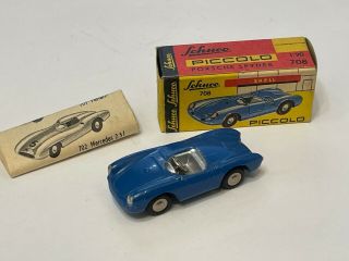Vintage 1:90 Western Germany Schuco Piccolo 708 Porsche Spyder W/ Box