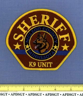 Mcleod County Sheriff K - 9 Minnesota Police Patch Thin Blue Line K9 Dog Canine