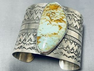 One Of The Most Detailed San Felipe Royston Turquoise Sterling Silver Bracelet