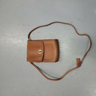 Vintage Coach Brown Leather Scooter Crossbody Bag Purse Rare 9893
