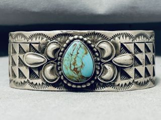 Plethora Of Silver Vintage Navajo Royston Turquoise Sterling Bracelet