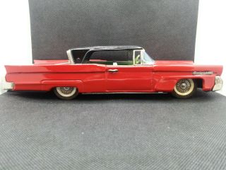 Tin Friction 1958 Continental Made In Japan By Bandai 11 1/2 Inches Long