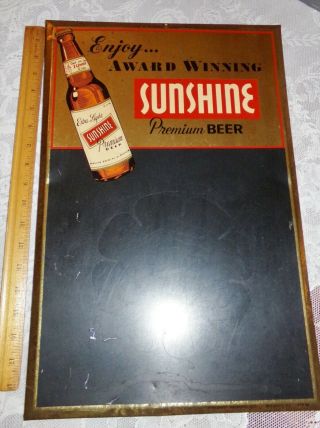 Vintage,  Sunshine Beer Chalkboard Sign,  Reading Pa