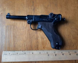 Vintage Kruger 98 Luger Pull Back Cap Gun Toy Rare