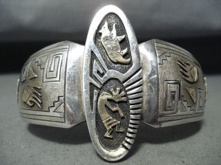 One Of The Best Vintage Navajo Gold Sterling Silver Bracelet