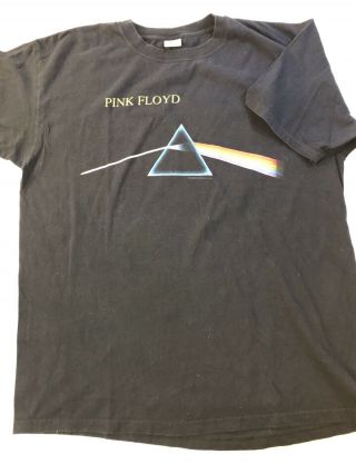 90s Vintage Pink Floyd Dark Side Of The Moon Prism 1st In Space Usa Men Xl Shirt