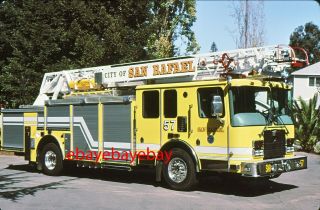 Fire Apparatus Slide,  Truck 57,  San Rafael / Ca,  2001 Hme / Smeal