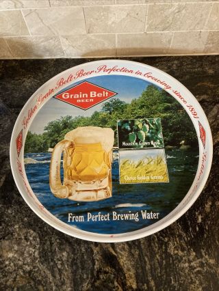 Grain Belt Beer Vintage 12”serving Tray.  Great For The Man Cave Or Cabin
