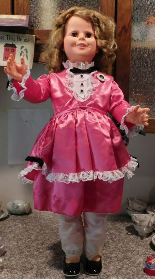 Dolls Dreams Love Shirley Temple Doll In Pink Dress 34 " Playpal Little Colonel