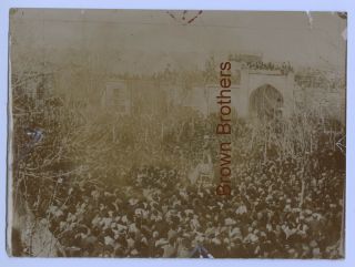 Vintage 1910s Iran Persian Protest Of Shah Mirza Djafar Speaks @ Tabriz Photo Bb