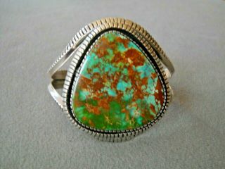 J.  Billie Native American Royston Turquoise Sterling Silver Cuff Bracelet