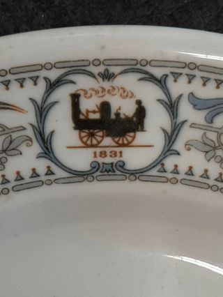 York Central Lines bread plate RR china DeWitt Clinton pattern Syracuse 2