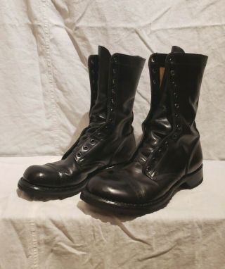 Vintage Double H Black Combat Boots Size 9.  5 D