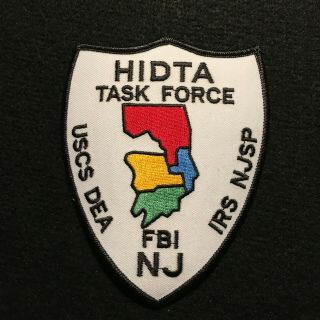 Fbi Patch / Jersey Nj Hidta Task Force / Dea Irs Njsp Uscs