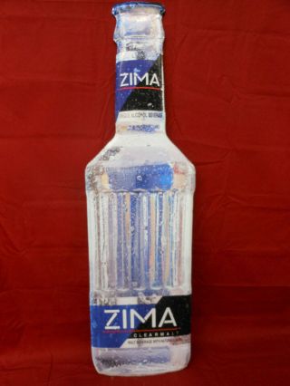 Vintage 1993 Zima Bottle Metal Bar Sign