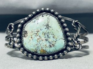 Museum Early Vintage Navajo Royston Turquoise Sterling Silver Bracelet