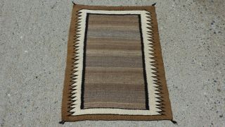 Navajo Vintage Rug,  Natural Hand Woven 35 X 27 Inch