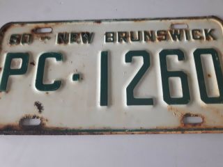 Vtg 1960 Brunswick License Plate Pc I 260 Canada