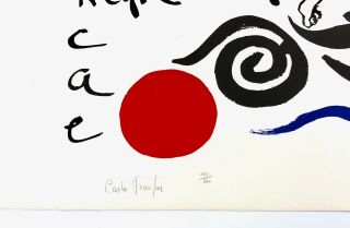 Alexander Calder Lo Oscuro Invade mi Cuerpo Signed and Numbered by Artist & Poet 5