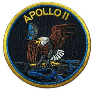 Nasa Apollo 11 Mission Landing Patch [“velcro Brand” Fastener - 3.  0 Inch - Ne8]