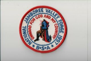 Boy Scout 1957 National Jamboree Pocket Patch Valley Forge [cm0872]