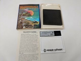 Vintage Apple Ii 2 Computer Game Transylvania Rare Complete Cib Penguin