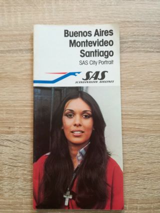 Vintage Buenos Aires Montevideo Santiago Sas City Portrait Brochure 1979