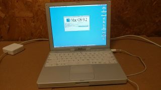 Vintage Apple Ibook G3 Laptop 500 Mhz 12 " Lcd Screen Mac Os 9.  2 Model M6497