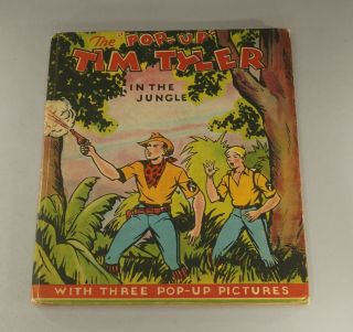 1935 Tim Tyler In The Jungle Pop - Up Pictures Hardcover Book