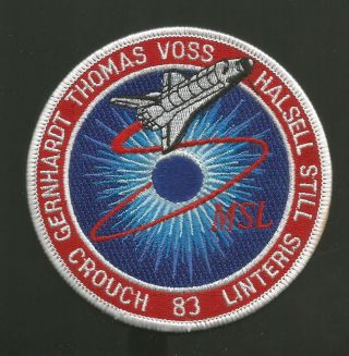 Shuttle Columbia Sts - 83 Patch 4 Inches Red Border