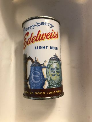 Edelweiss 12oz Flat Top Beer Can Schoenhofen Brewing Chicago,  Il Usbc 59 - 6