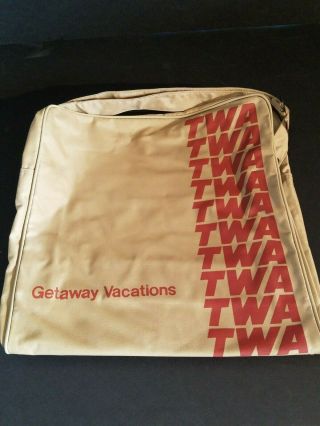 Vintage Twa Airlines Getaway Vacations Tote Bag 13 " X 13 " X 5 "