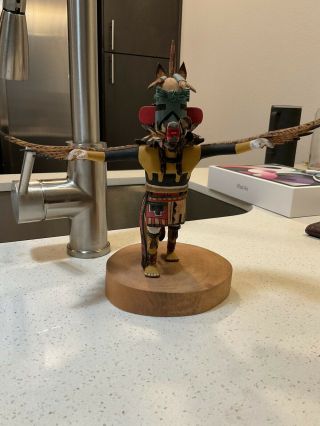 Vintage Hopi Kachina Action Carving Eagle 9 Inches.  Signed By Artist.