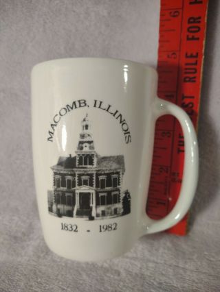 Coffee Mug Cup Illinois Macomb Il Mcdonough County Courthouse 1982 Ceramic