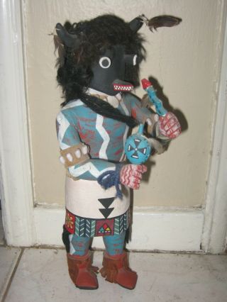 C1950 Hopi Buffalo Mosairu Kachina Katsina Native American Indian Doll Lowstart