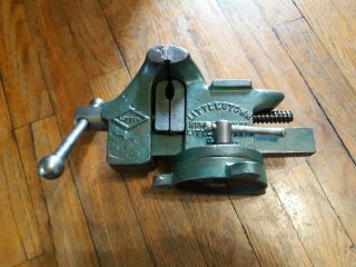 Vintage Littlestown No 25 Swivel Bench Vise 3 1/2 " Jaws W/ Pipe Claws & Anvil
