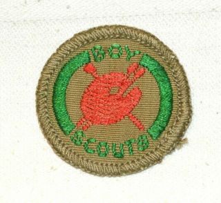 Red Palette Boy Scout Artist Proficiency Badge White Back Troop Large $1 Opening