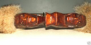 Bow & Arrow w Hand Carved Indian Head Grip Native American made Shoshone 01 5