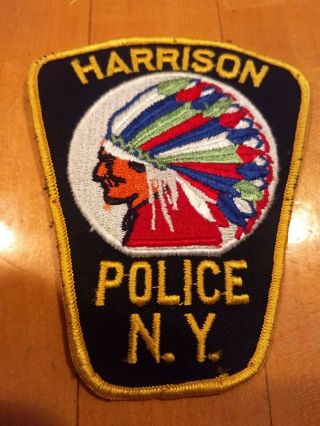 Vintage Harrison York Police Dept.  Patch Native American Chief -