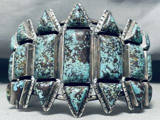 One Of The Best Ever Museum Vintage Navajo Turquoise Sterling Silver Bracelet
