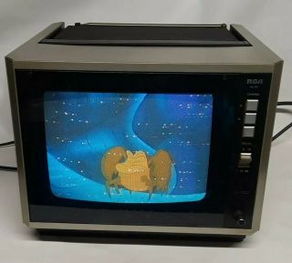 Vintage 9 " Rca Xl - 100 Crt 1985 Gaming Television Elr295s Tv Retro Portable