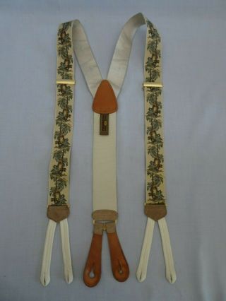Vintage Rare Trafalgar Suspenders Limited Edition Braces Monkey Business