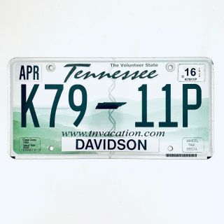 2016 United States Tennessee Davidson County Passenger License Plate K79 11p