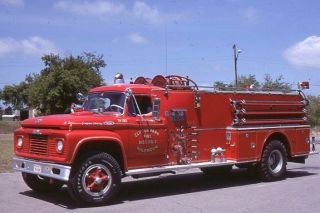 Clifton Park Ny 1968 Ford Howe Pumper - Fire Apparatus Slide