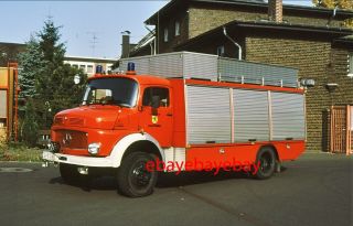 Fire Apparatus Slide,  Rescue,  Frechen / Germany,  1982 Mb 4x4 / Heines