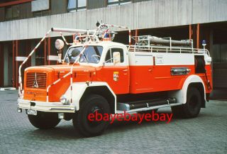 Fire Apparatus Slide,  Pumper - Tanker,  Fulda / Germany,  1973 Magirus 4x4