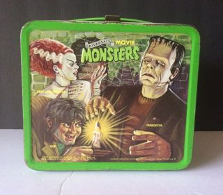 Vintage Universal Monsters Aladdin 1979 Lunch Box Frankenstein Wolfman Dracula,