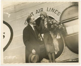 Silent Film Star Anita Stewart,  George Peabody Converse 1929 Airplane Photograph